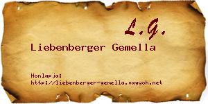 Liebenberger Gemella névjegykártya